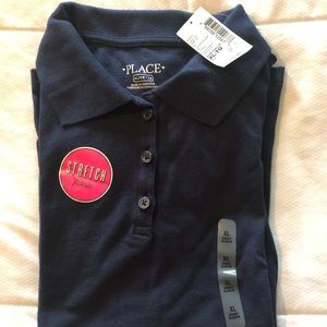 Girls school uniform top. Navy size 14/XL- NWT